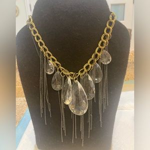 Joan Rivers Clear Lucite Necklace